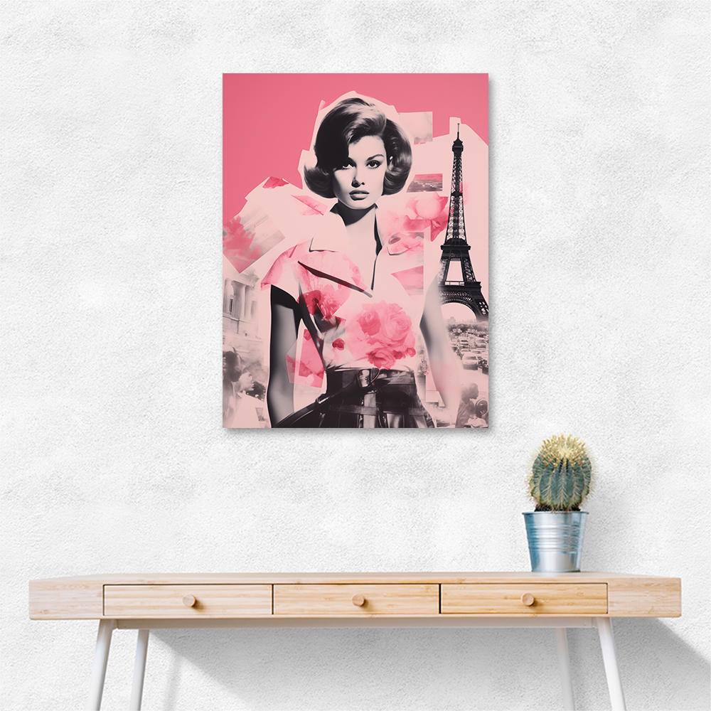 Eiffel Retro Pink Collage