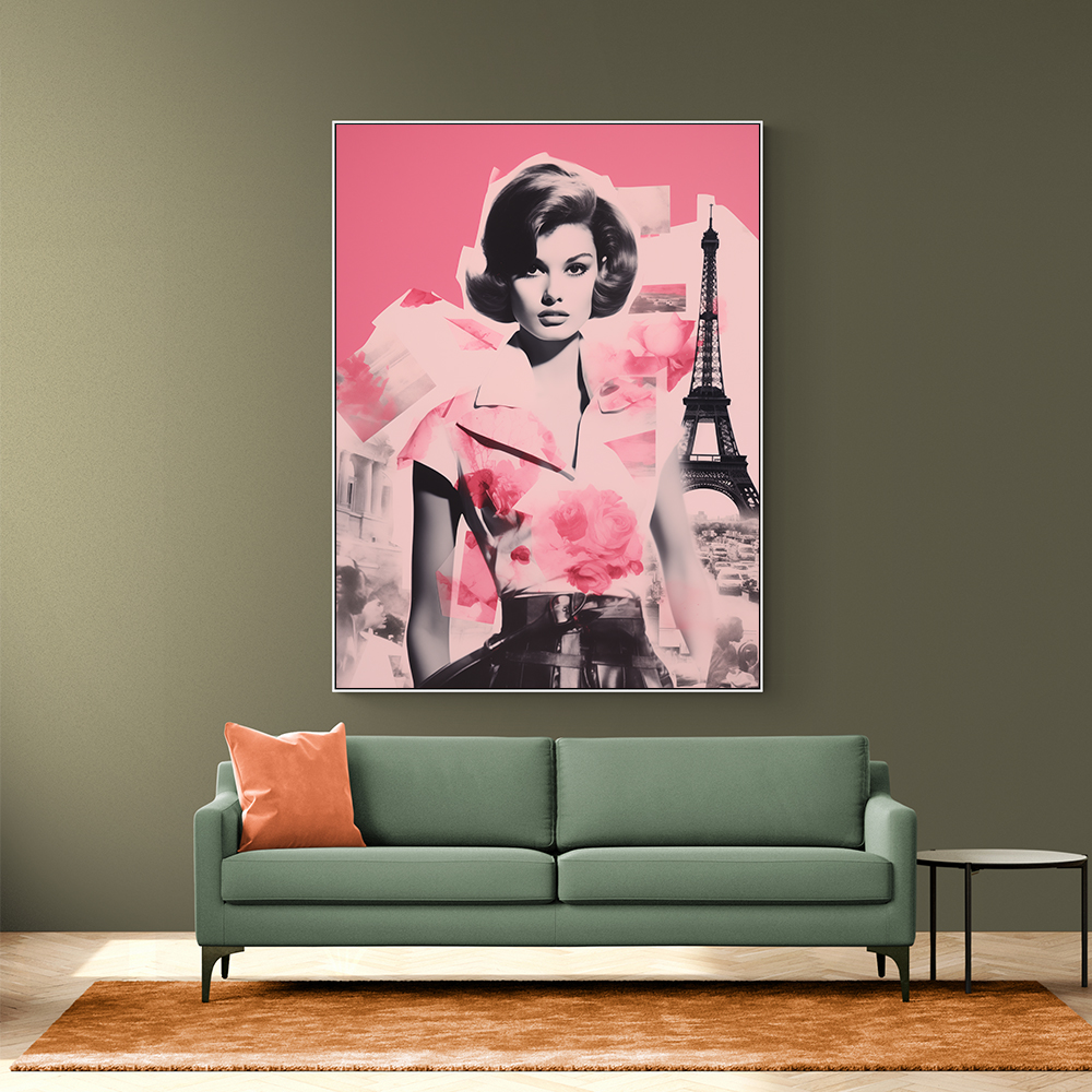 Eiffel Retro Pink Collage