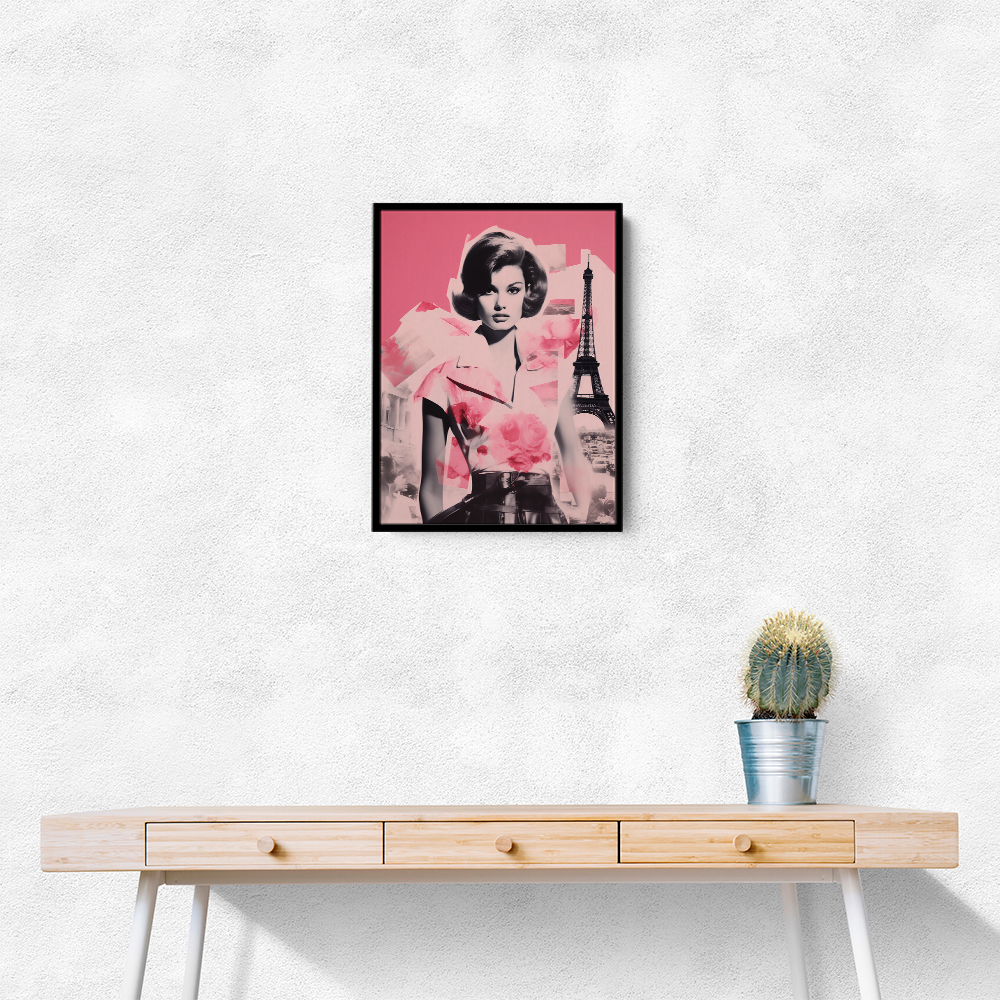 Eiffel Retro Pink Collage