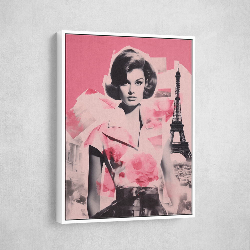 Eiffel Retro Pink Collage