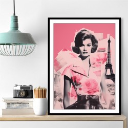 Eiffel Retro Pink Collage