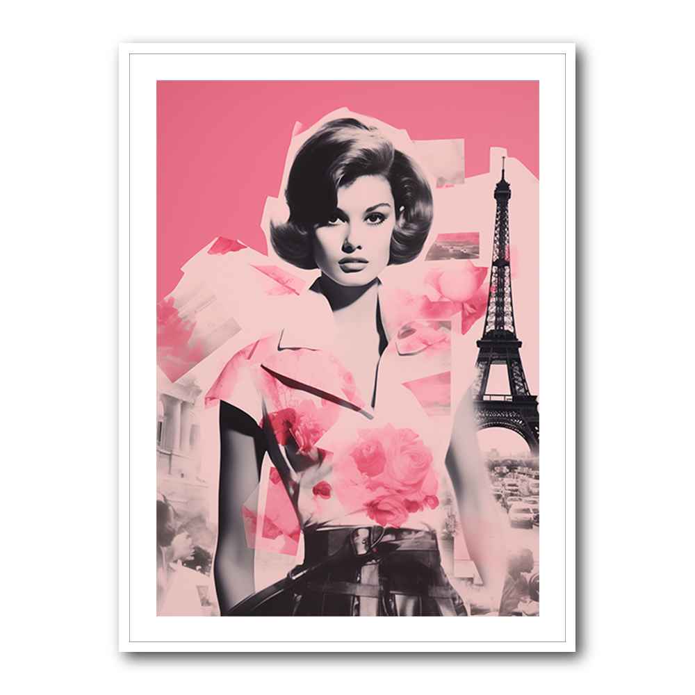 Eiffel Retro Pink Collage