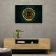 Bitcoin On Blue Wall Art