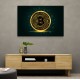 Bitcoin On Blue Wall Art