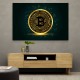 Bitcoin On Blue Wall Art