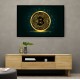 Bitcoin On Blue Wall Art