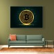 Bitcoin On Blue Wall Art