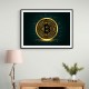 Bitcoin On Blue Wall Art