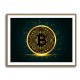 Bitcoin On Blue Wall Art