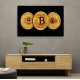 Crypto Coins On Black Wall Art