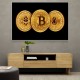 Crypto Coins On Black Wall Art