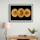 Crypto Coins On Black Wall Art