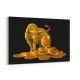 Golden Crypto Bull Wall Art