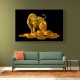 Golden Crypto Bull Wall Art