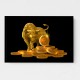 Golden Crypto Bull Wall Art