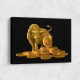 Golden Crypto Bull Wall Art