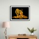 Golden Crypto Bull Wall Art