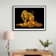 Golden Crypto Bull Wall Art