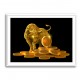 Golden Crypto Bull Wall Art