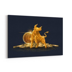 Bitcoin Golden Bull Wall Art