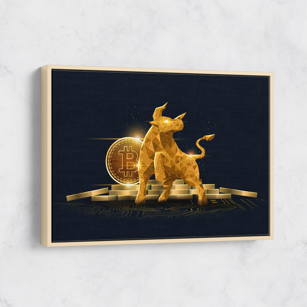 Bitcoin Golden Bull Wall Art