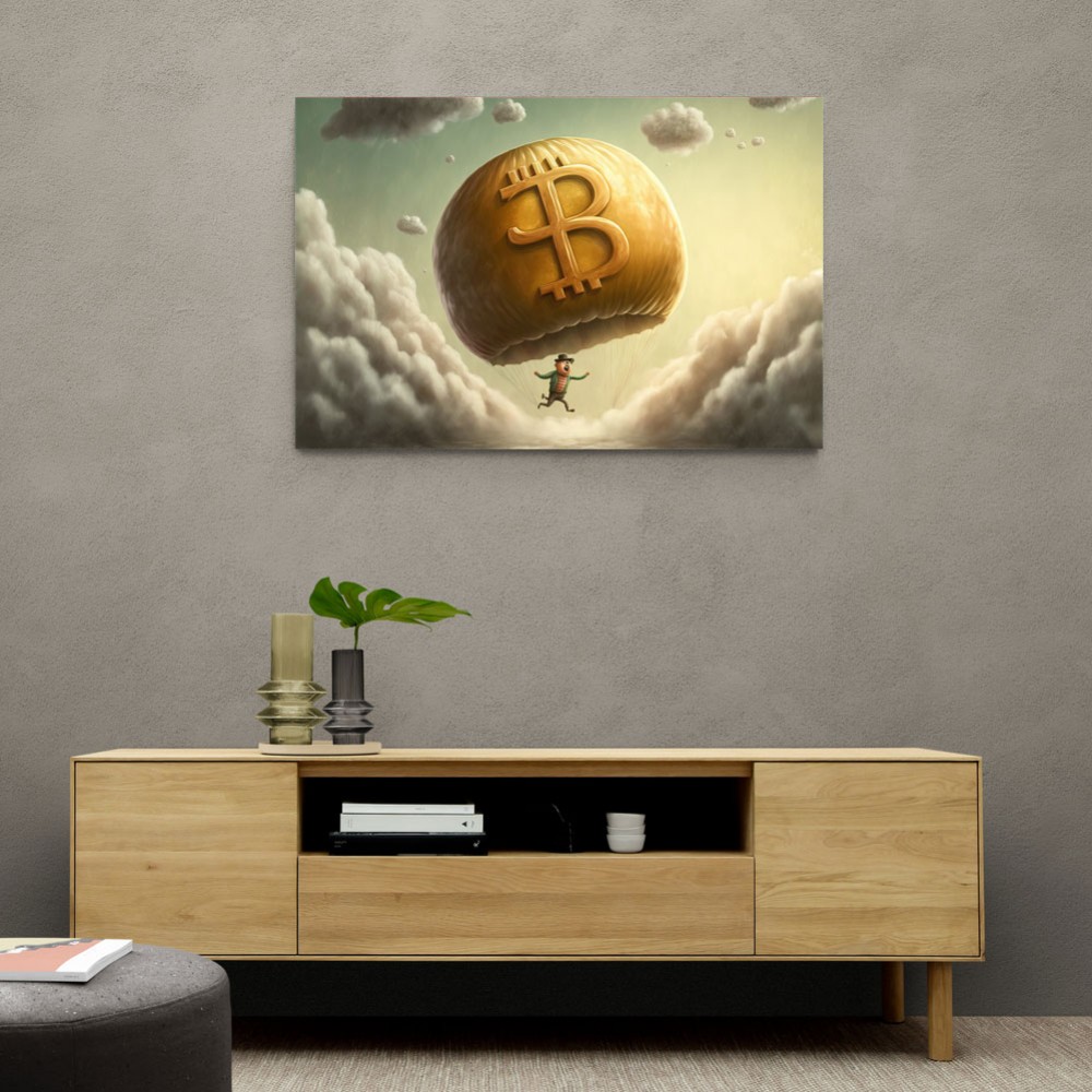 Bitcoin Parachute Wall Art