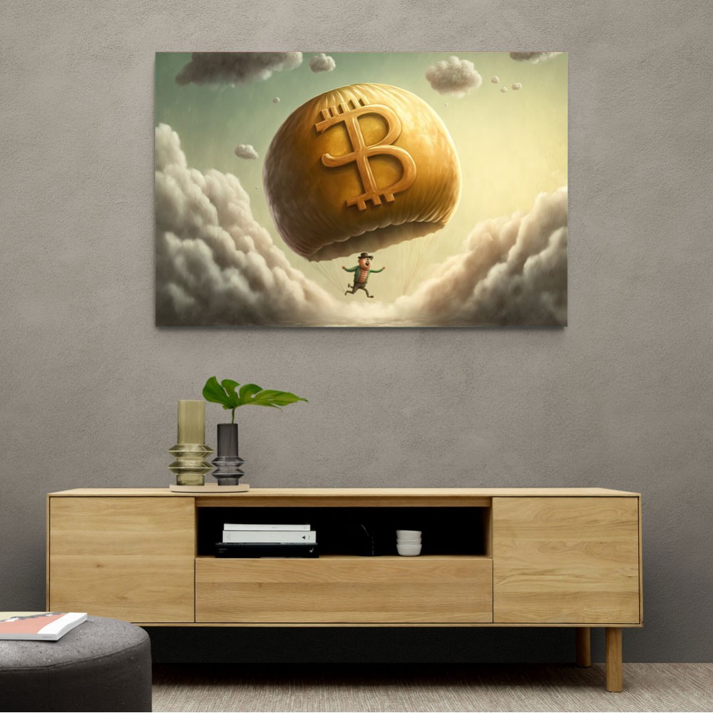 Bitcoin Parachute Wall Art