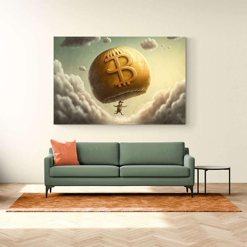 Bitcoin Parachute Wall Art