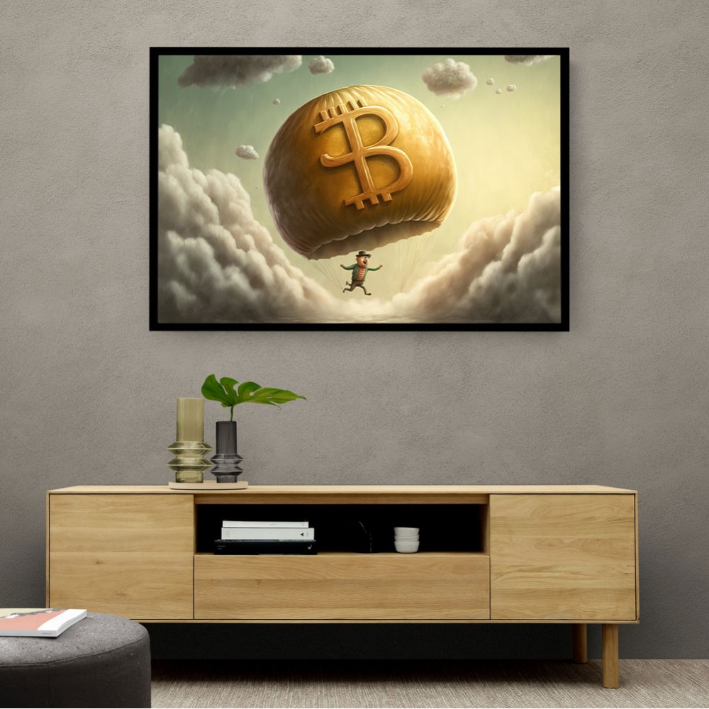 Bitcoin Parachute Wall Art