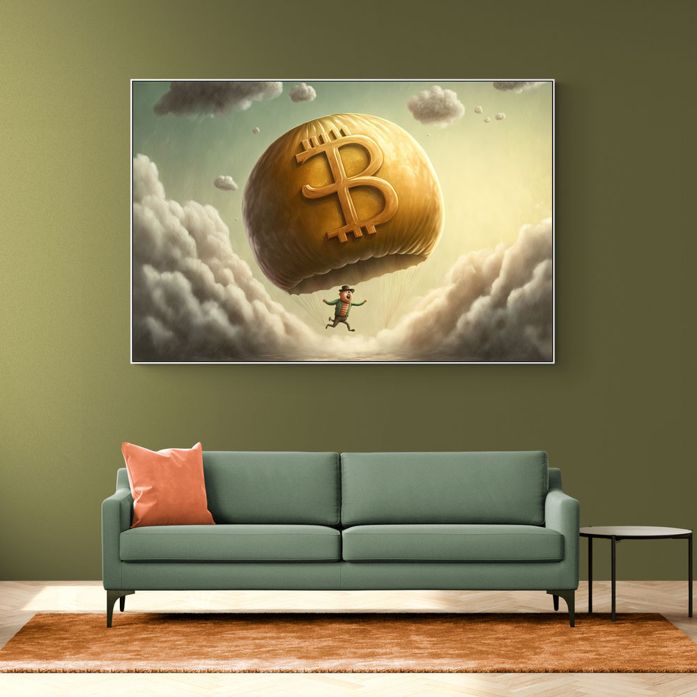 Bitcoin Parachute Wall Art