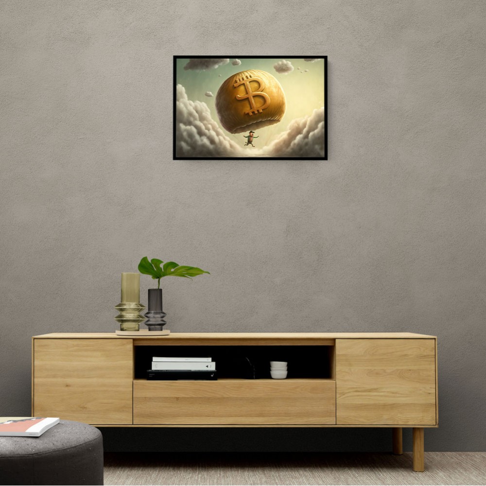 Bitcoin Parachute Wall Art