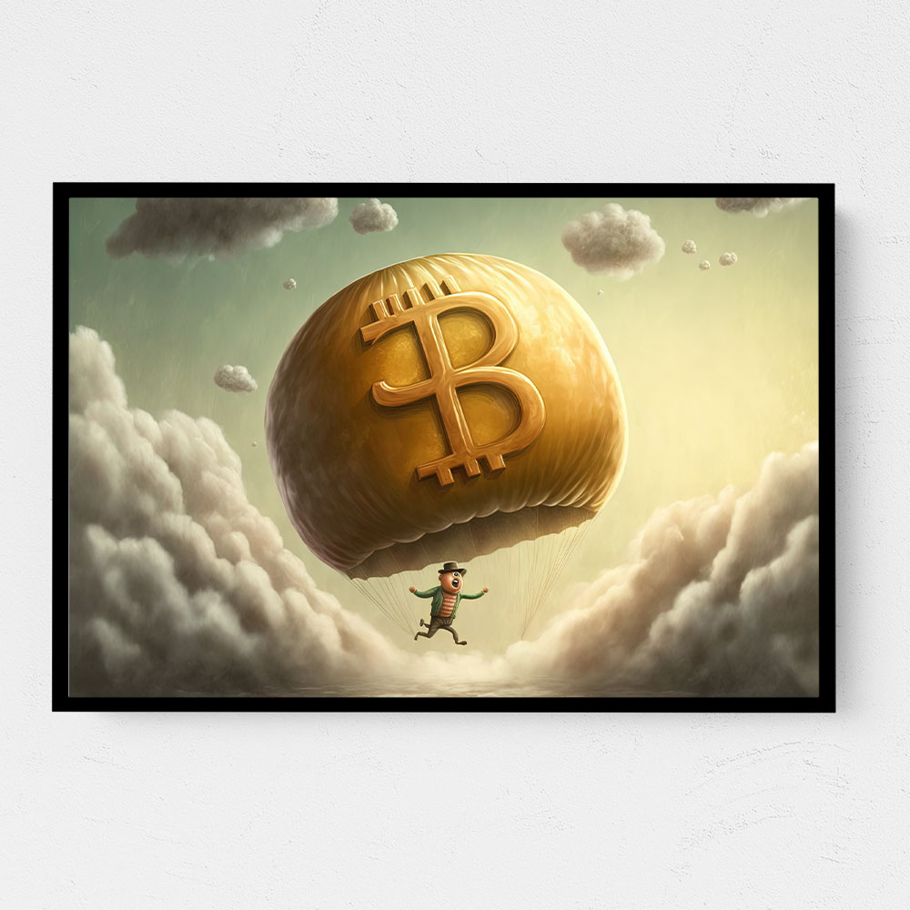 Bitcoin Parachute Wall Art