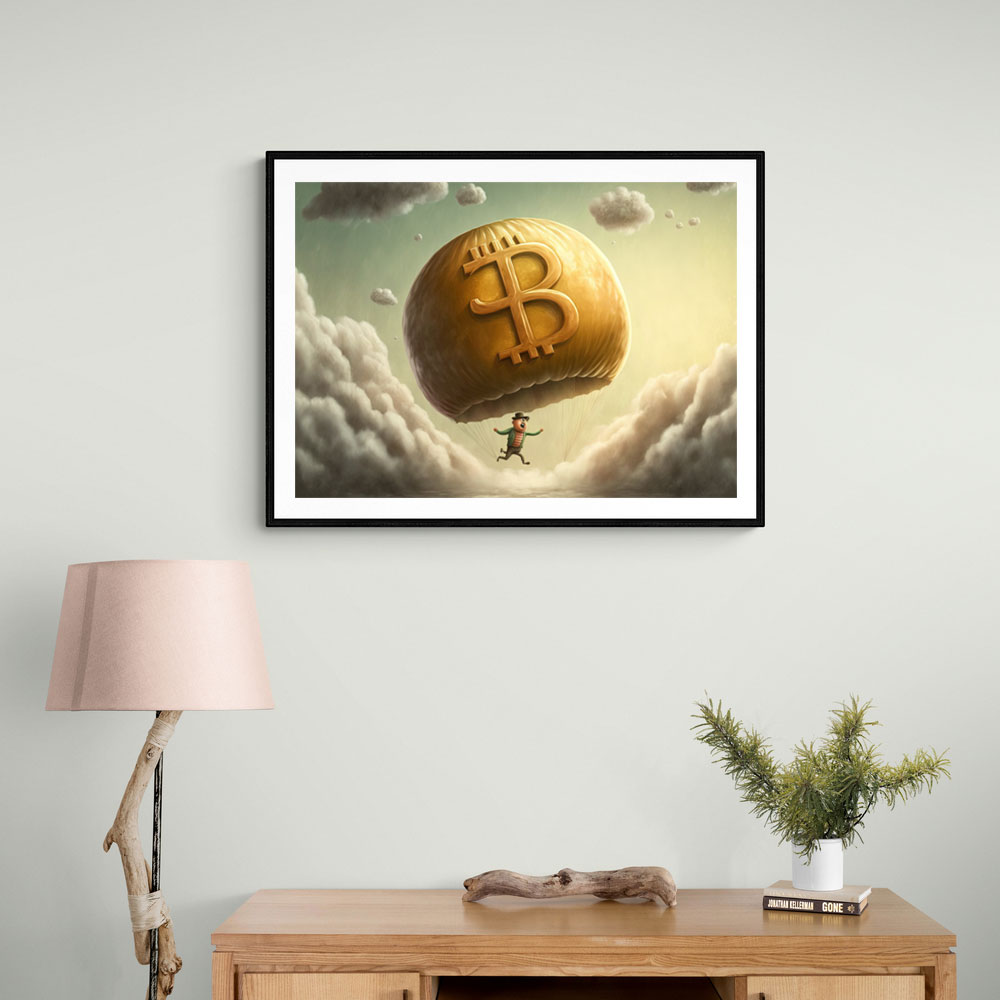 Bitcoin Parachute Wall Art