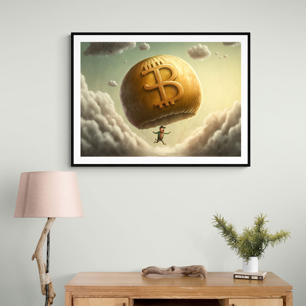 Bitcoin Parachute Wall Art