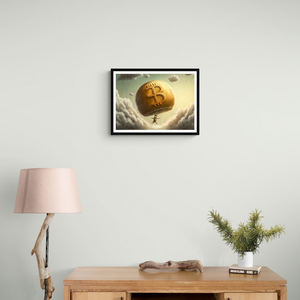 Bitcoin Parachute Wall Art