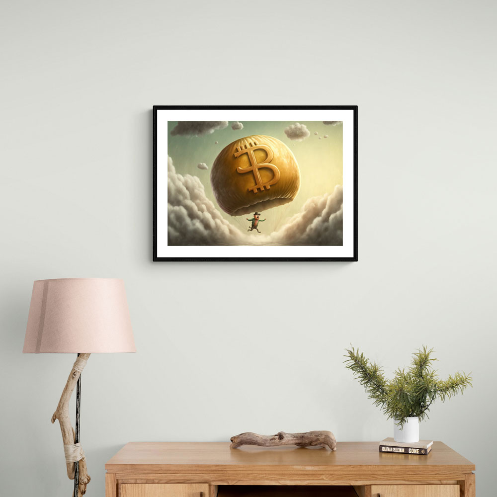 Bitcoin Parachute Wall Art