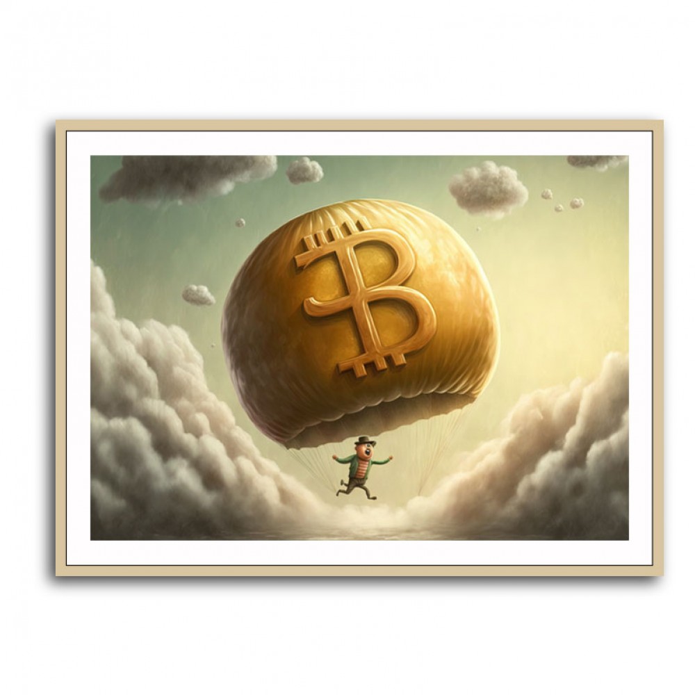 Bitcoin Parachute Wall Art