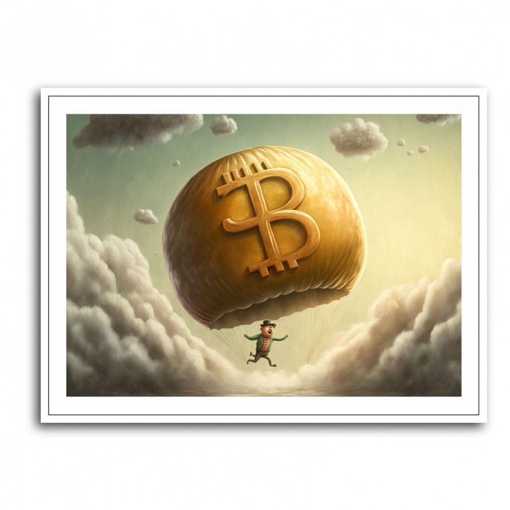 Bitcoin Parachute Wall Art