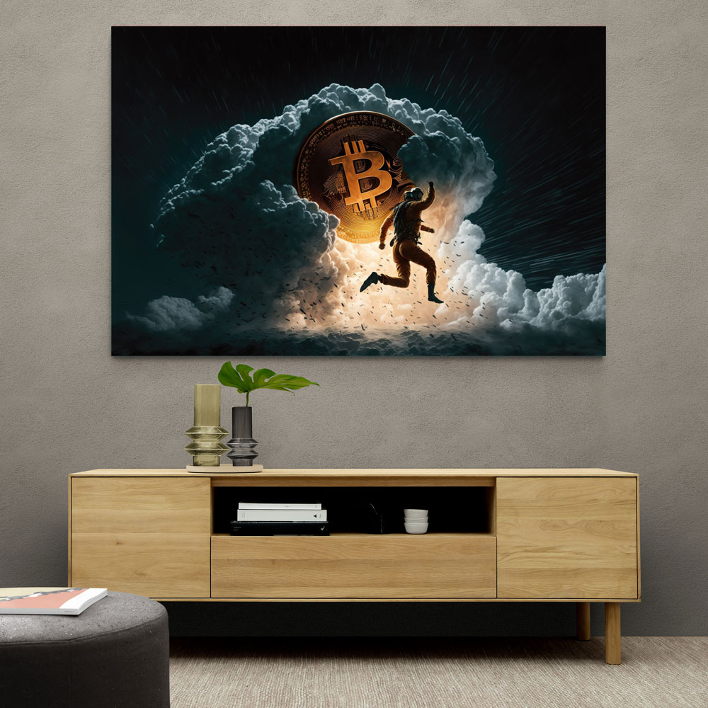 Bitcoin Spaceman Wall Art