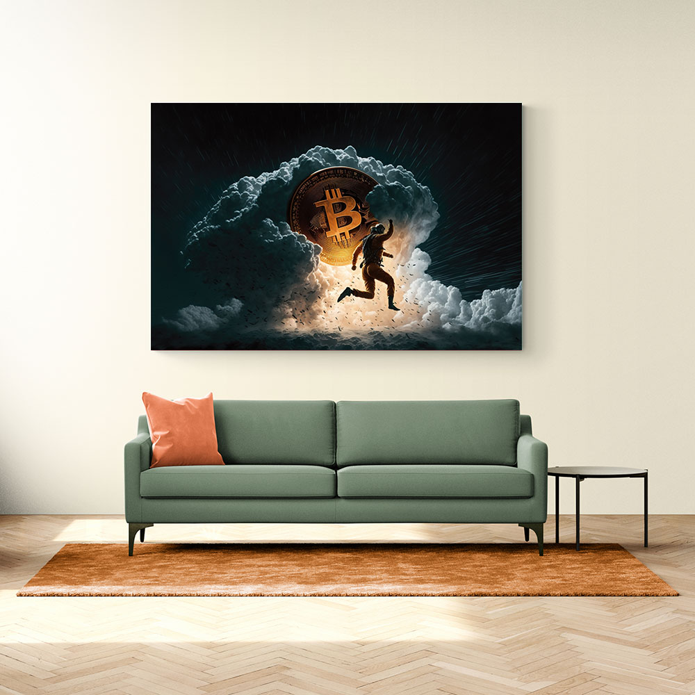 Bitcoin Spaceman Wall Art