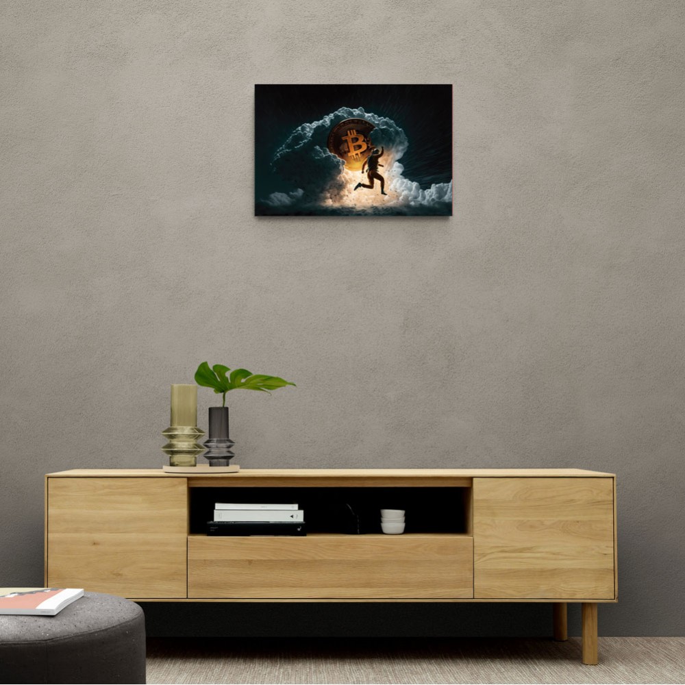 Bitcoin Spaceman Wall Art