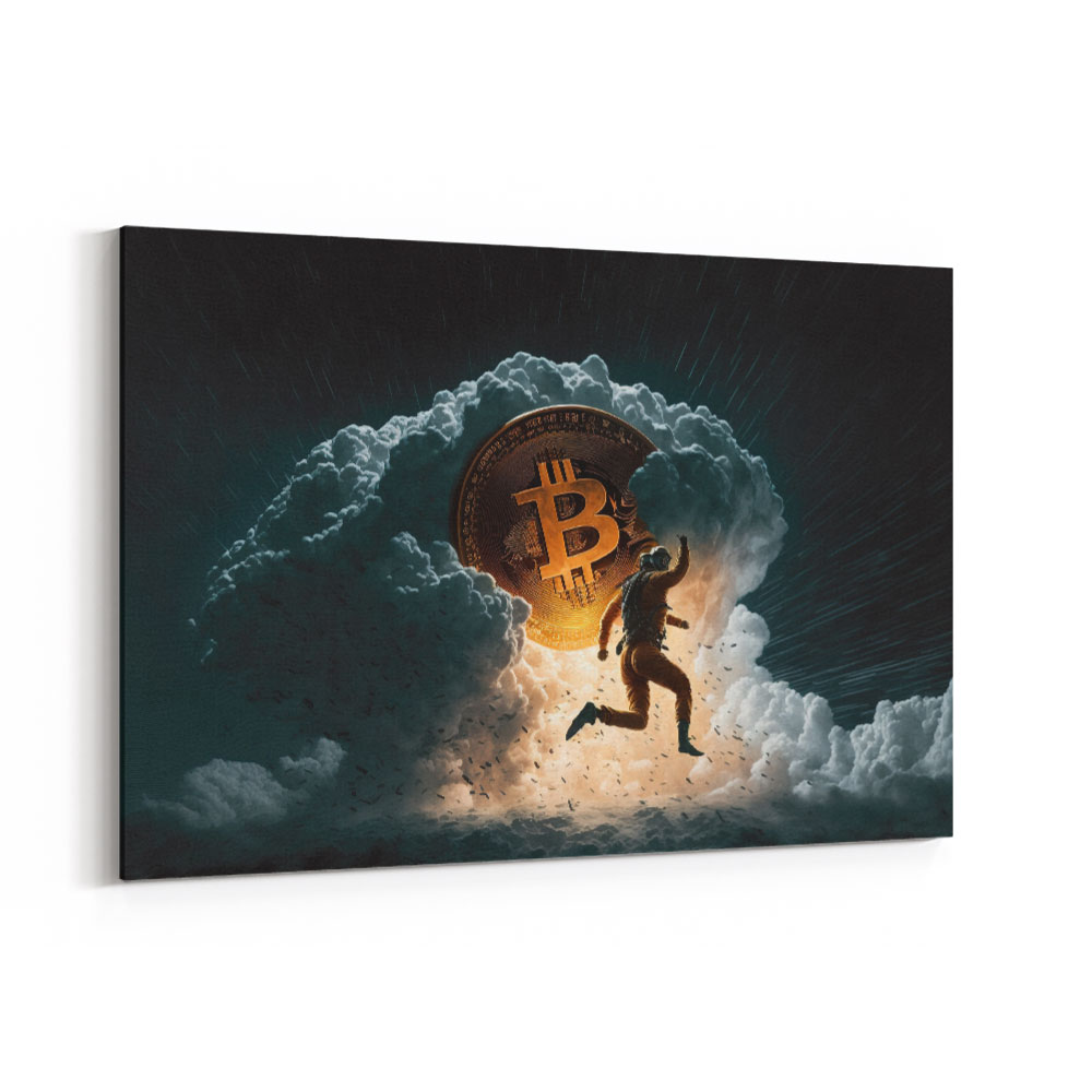 Bitcoin Spaceman Wall Art