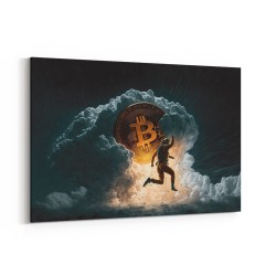 Bitcoin Spaceman Wall Art