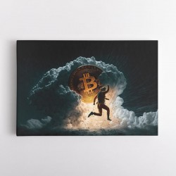 Bitcoin Spaceman Wall Art