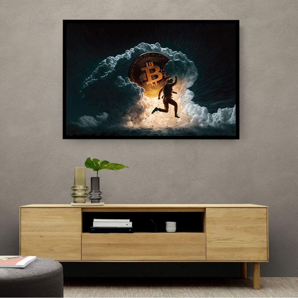 Bitcoin Spaceman Wall Art