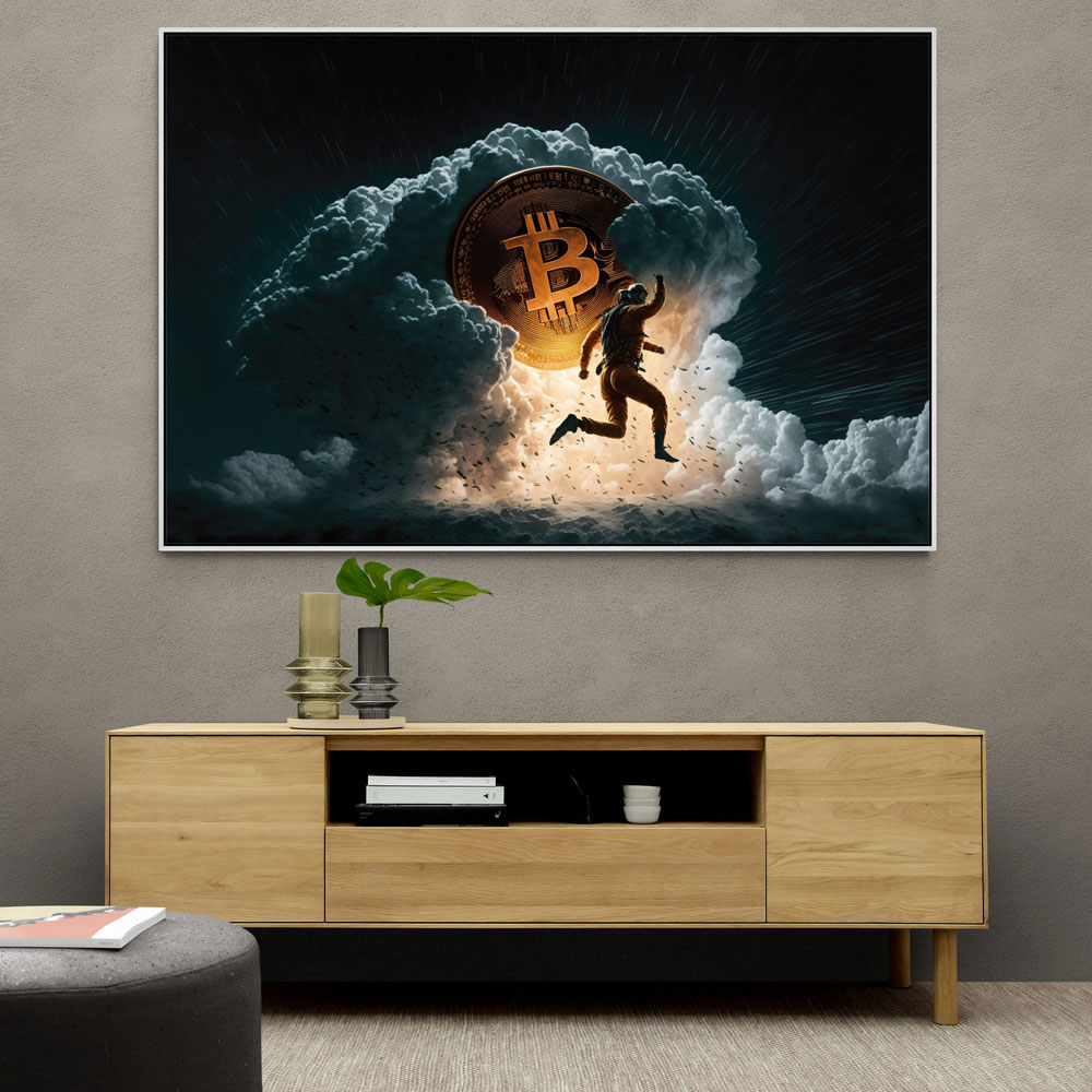 Bitcoin Spaceman Wall Art