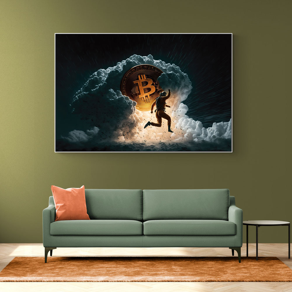 Bitcoin Spaceman Wall Art