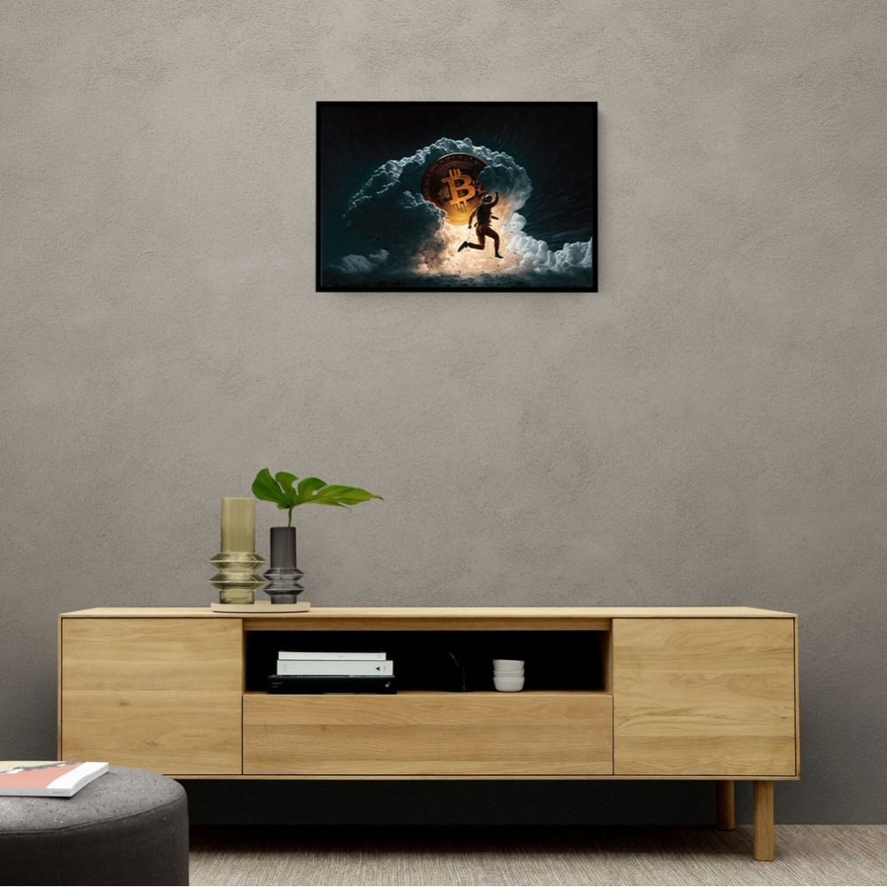 Bitcoin Spaceman Wall Art