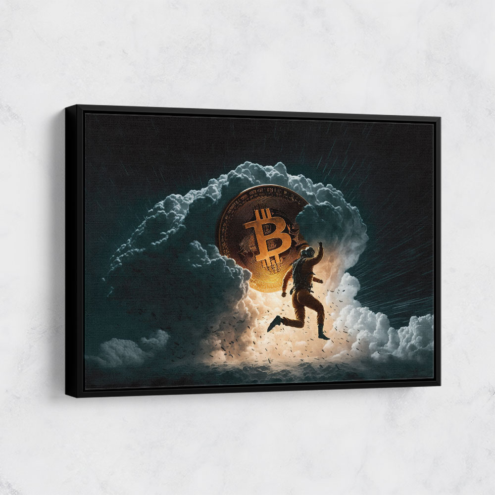 Bitcoin Spaceman Wall Art