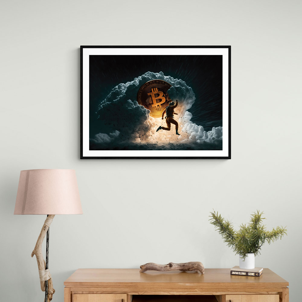 Bitcoin Spaceman Wall Art